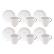 Kit Xícaras De Café Expresso Tramontina Paola Em Porcelana 95 Ml 12 Peças Tramontina