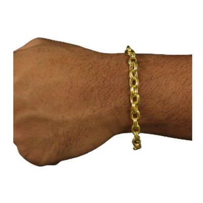 Pulseira 6mm Cadeado Elo Duplo Moeda Antiga Nao Perde A Cor