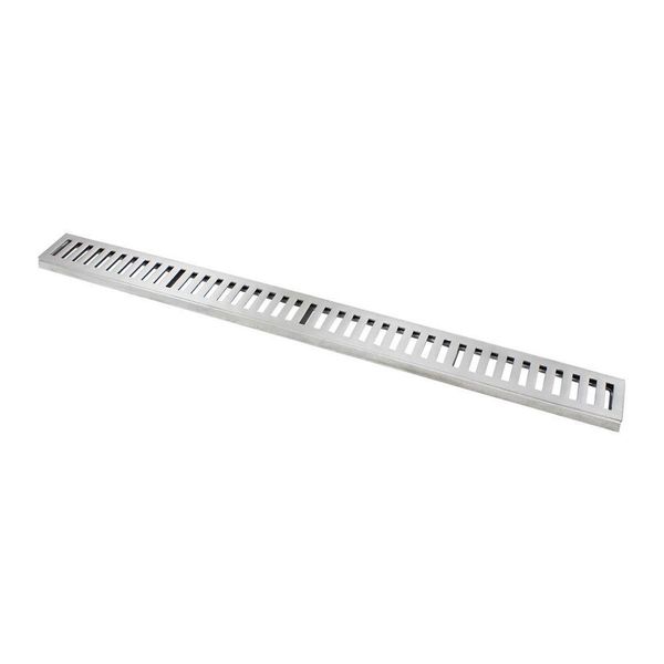 Ralo Grelha Linear Com Caixilho Em Alumínio Polido 8x100cm