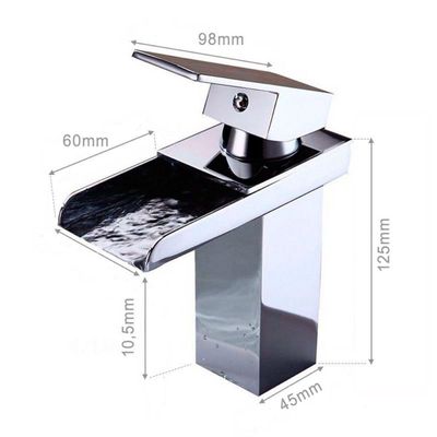 Torneira Monocomando Waterfall Cascata Calha Metal Baixa