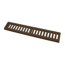 Ralo Grelha Linear Com Caixilho Em Alumínio Marrom 20x50cm