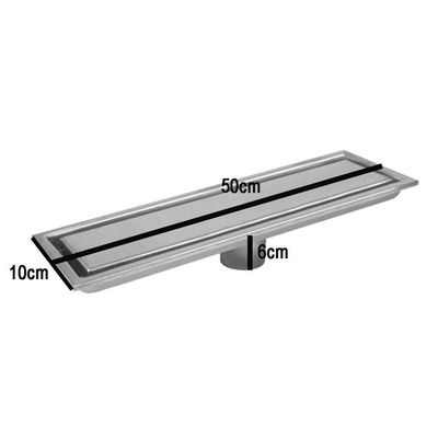 Ralo Linear Oculto 50cm Inox Banheiro Lavabo Invisivel Anti Odor Anti Inseto Higienico Seguro