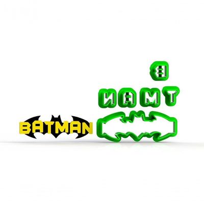 Cortador Batman Letras Logo Modular Tamanho 5 Cm