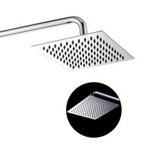 Chuveiro Ducha 20X20 Inox Slim Cromado Area Externa