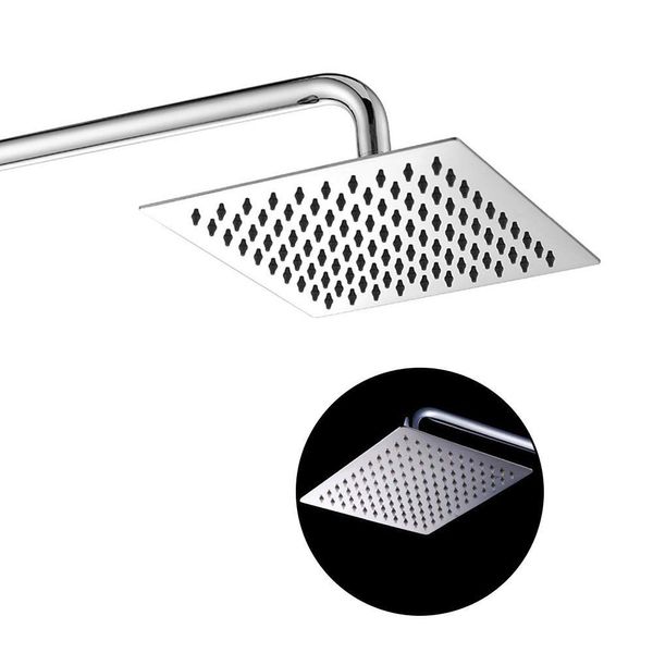 Chuveiro Ducha 20X20 Inox Slim Cromado Area Externa