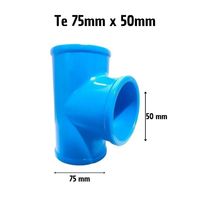 Te 75mm X 50mm Reduçao Soldavel Pvc Amanco