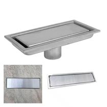 Ralo Linear 20cm Oculto Inox Banheiro Lavabo Invisivel Anti Odor Anti Inseto Resistente Seguro