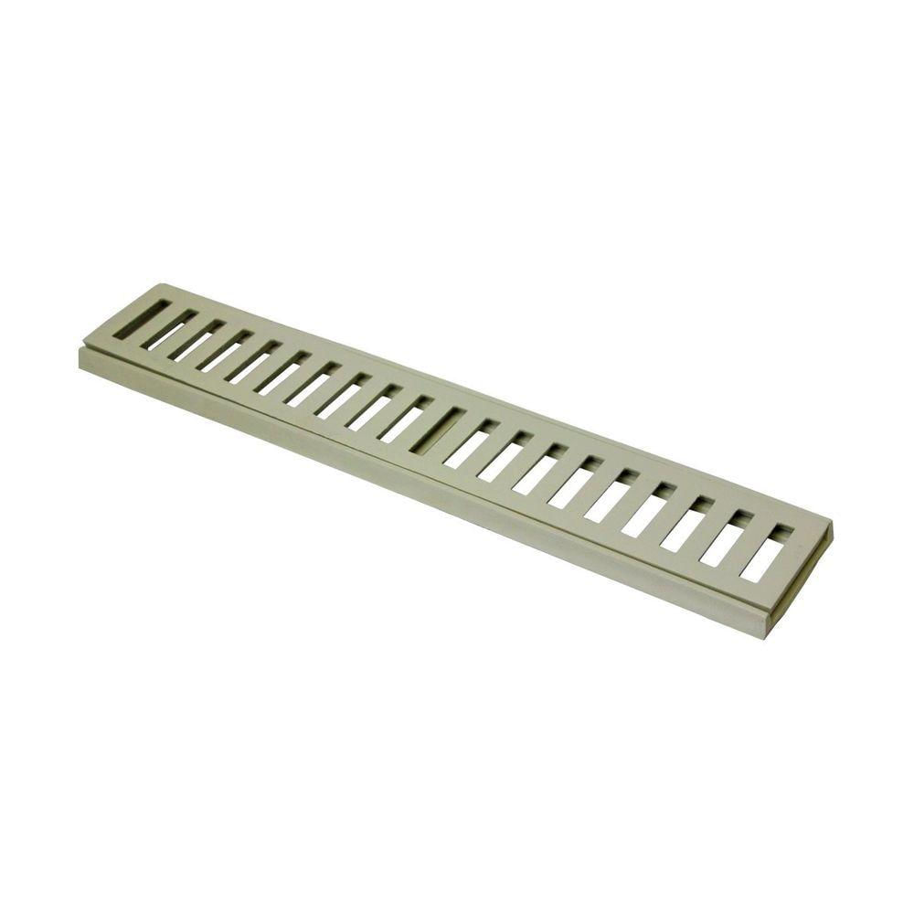 Ralo Grelha Linear Com Caixilho Em Alumínio Bege 10x50cm