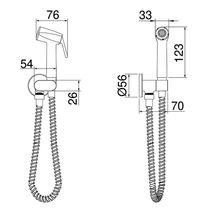 Ducha Higiênica Lorenzetti Loren Loft 1984 C82 Com Registro Cromada