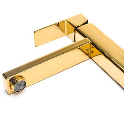 Torneira Bica Alta Banheiro/lavabo/pia Luxo Dourado