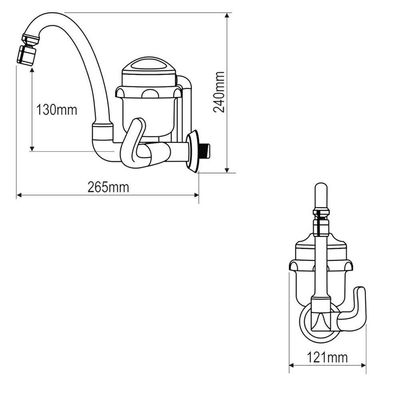 Torneira Elétrica De Cozinha Bica Alta E Movél 3t Fame Voltagem:220v 220v