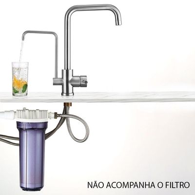 Torneira Misturador Monocomando Lorenzetti Lorenloft 2263 I82 Com Saída Para água Filtrada