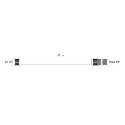 Engate ível Tigre 1-2 X 50 Cm Pvc Agua Fria Branco Com Niple