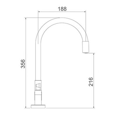 Torneira Misturador Lorenzetti Lorenflex 1256 B27 Com Bica Móvel De Bancada Preta