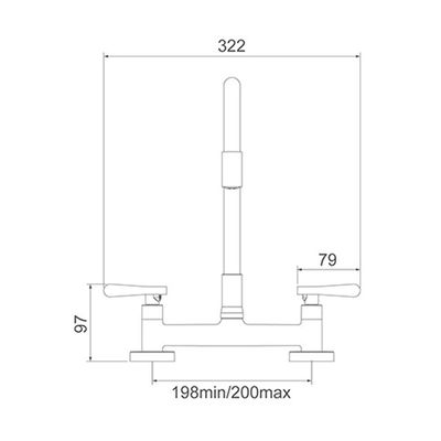 Torneira Misturador Lorenzetti Lorenflex 1256 B27 Com Bica Móvel De Bancada Preta