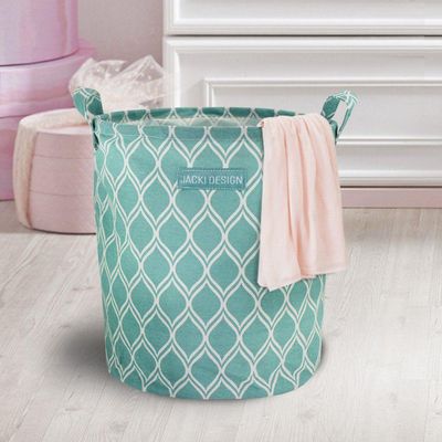 Cesto Para Roupa Suja- Brinquedos Tecido (m) - Linha Loft Azul Claro