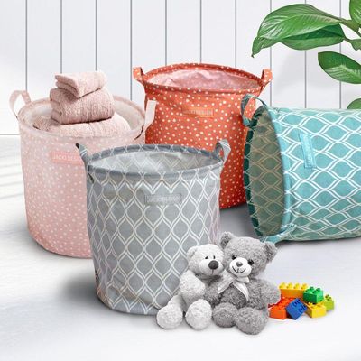 Cesto Para Roupa Suja- Brinquedos Tecido (m) - Linha Loft Azul Claro
