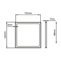 Porta Grelha Linear Elleve Quadrado 4189 15x15 Gold