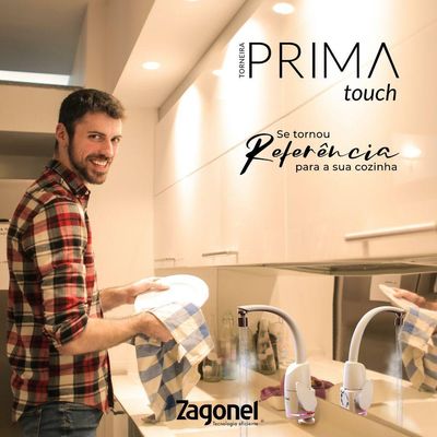 Torneira Elétrica Prima Touch 5500w Zagonel Branca