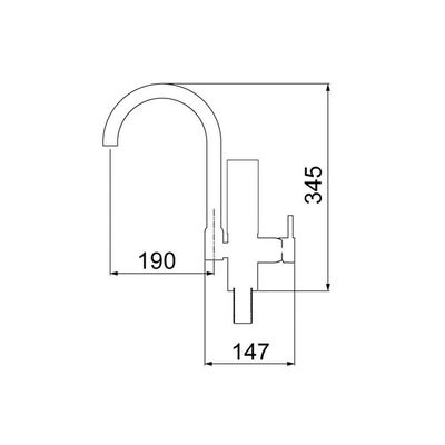 Torneira Misturador Monocomando Lorenzetti Acqua Due Class 2243 C24 Com Filtro De Bancada Cromada