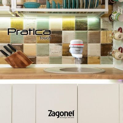 Torneira Elétrica Pratica Touch 5500w Zagonel Branca