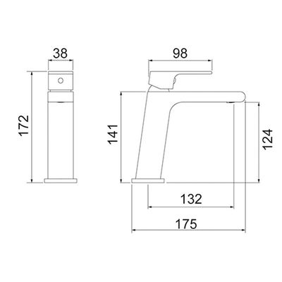 Torneira Misturador Monocomando Lorenzetti Lorenlike 2875 B78 Com Bica Baixa De Bancada Preta