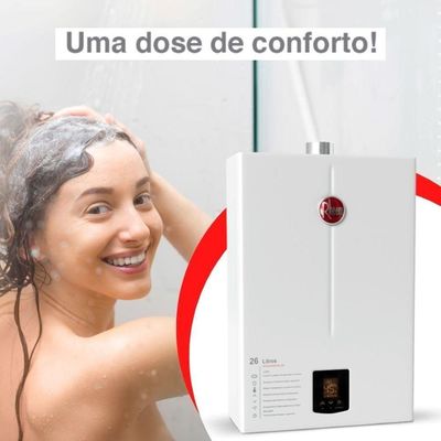 Aquecedor 26 Litros Gn Bivolt + Bomba 120w 220v Rheem
