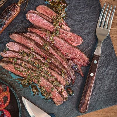 Jogo De Talheres Para Churrasco Jumbo Em Aço Inox Com Cabo Castanho Polywood 12 Peças - Tramontina