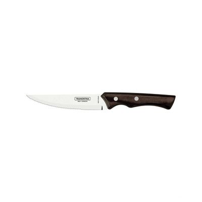 Faca Para Churrasco Jumbo Lâmina Em Aço Inox E Cabo Madeira Tratada Polywood Castanho 5"