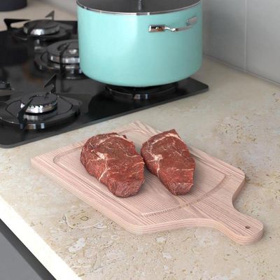 Tábua De Madeira Para Churrasco Com Cabo - Stolf