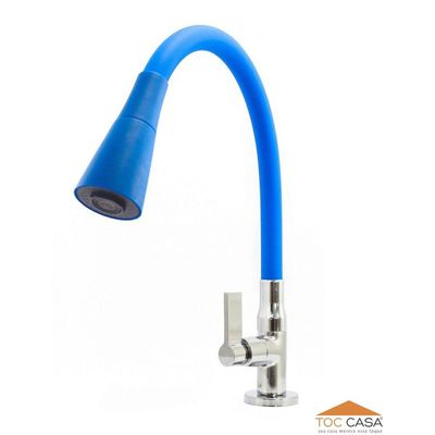 Torneira Mesa Emborrachada Azul Cônico - (ef)