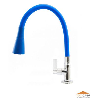 Torneira Mesa Emborrachada Azul Cônico - (ef)