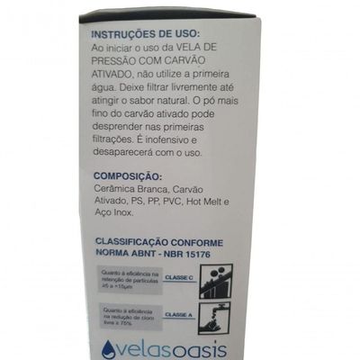 Kit 02 Un Vela Oasis Para Filtros Torneira De Pressão