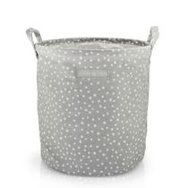 Conjunto De Cesto Para Roupa M E G Cinza - Bolinha