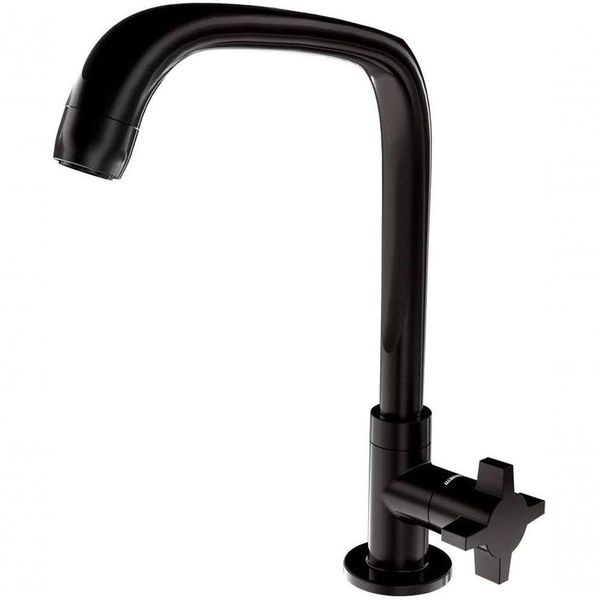 Torneira De Mesa Para Cozinha Com Bica Móvel Fitt Cross 1167 F64 Preta