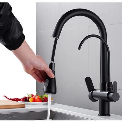Torneira Monocomando 360 Preta Luxo Regulavel Cozinha