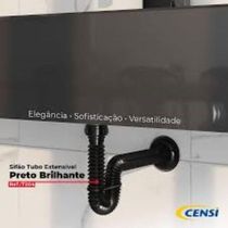 Sifão Sanfonado Extensível Censi 74cm Preto