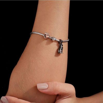 Pulseira Amor De Pets Revestida Em Prata