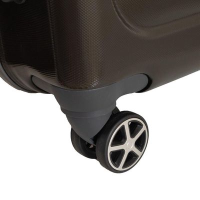 Mala de Bordo Abs para Viagem Ika Flex Cadeado Tsa Embutido Rodas Duplas 360º - Grafite, P