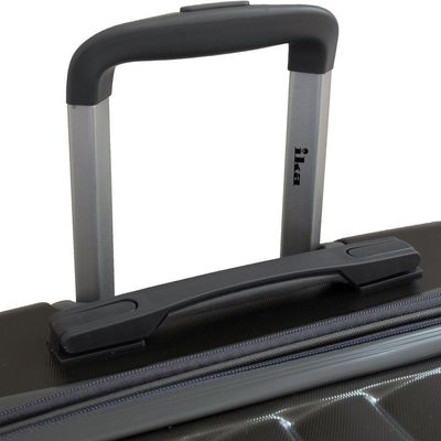 Mala de Bordo Abs para Viagem Ika Flex Cadeado Tsa Embutido Rodas Duplas 360º - Grafite, P