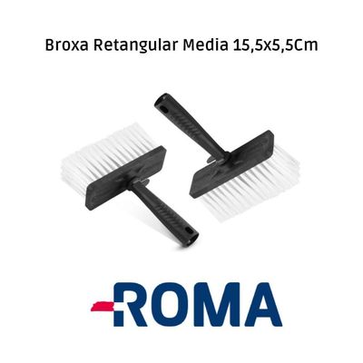 Broxa Retangular Media 15,5x5,5cm - Roma
