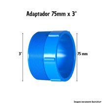 Adaptador 75mm X 3" Azul Irrigação Amanco
