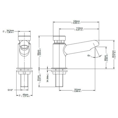 Torneira Com Fechamento Automático Docol Pressmatic 446106 De Bancada Cromada