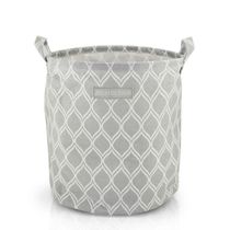 Cesto Para Roupa Suja- Brinquedos Tecido (m) - Linha Loft Cinza Claro
