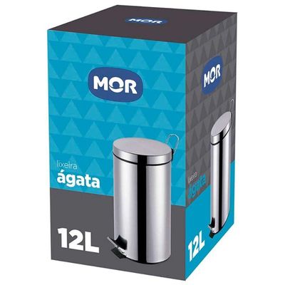 Lixeira Inox 12l C/pedal Agata Mor 8223