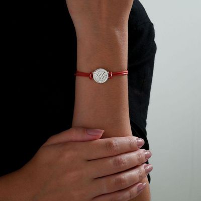 Pulseira Símbolo Mulher Maravilha, Revestida Em Prata