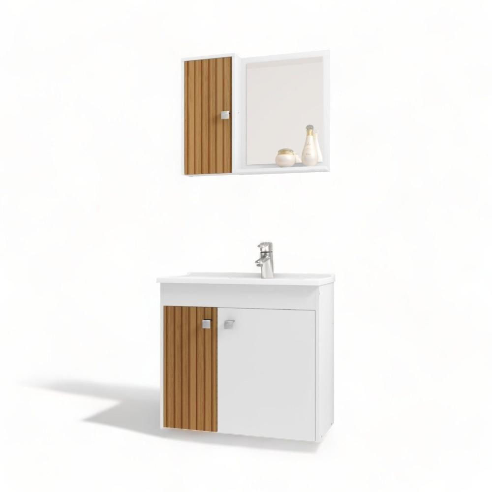 Conjunto Para Banheiro Munique Branco Ripado Bechara