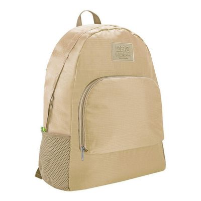 Mochila Dobrável Para Viagem Estampa Lisa Jacki Design Creme