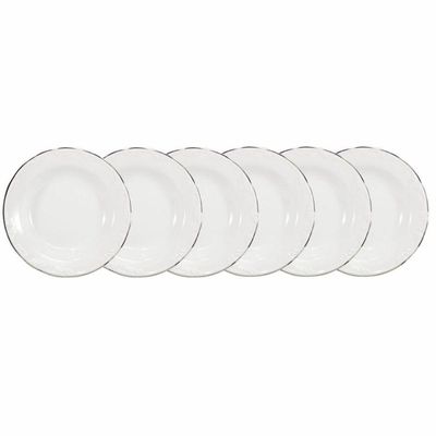 Conjunto De Pratos Fundos 06 Peças Pomerode Prata Schmidt