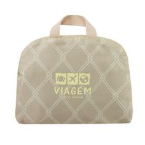 Mochila Dobrável Para Viagem Estampa Listrada Jacki Design Creme